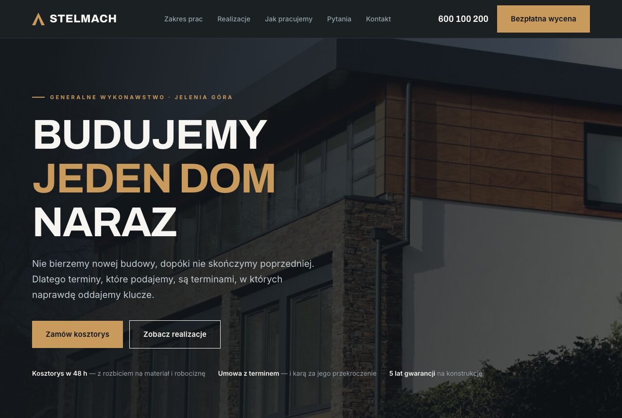 STELMACH — firma budowlana